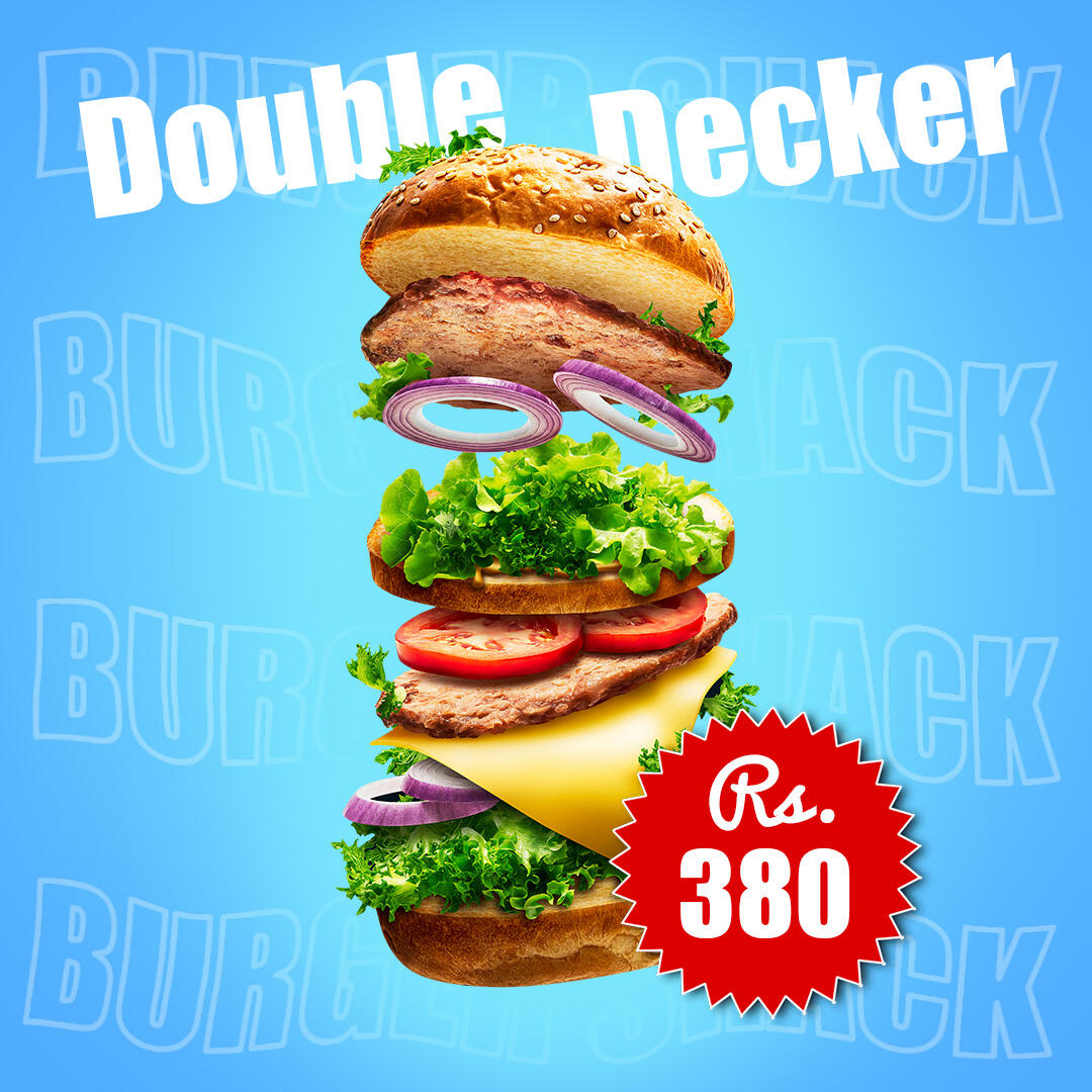 Double Decker Exploded Burger